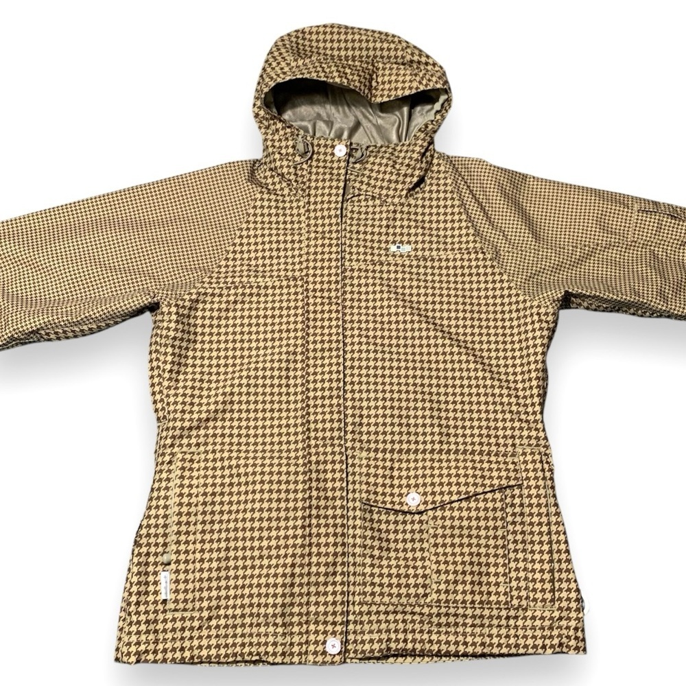 Foursquare Snowboard Outerwear Houndstooth winter Jacket Women’s size Medium - Picture 3 of 16